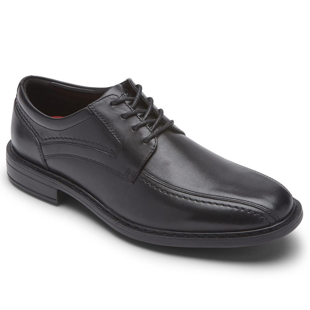 Rockport Singapore Mens Oxfords - Parsons Bike Toe Black - GR1520378